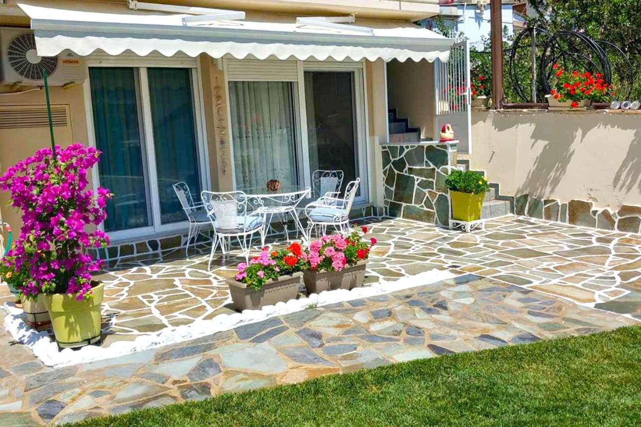 Ferienwohnung Maria'S Garden House Flogita Exterior foto